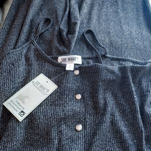 Women's Gold Black Spaghetti Strap Jumpsuit Romper